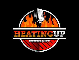 Heating Up (Podcast) logo design by pencilhand