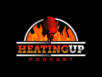Heating Up (Podcast) logo design by pencilhand
