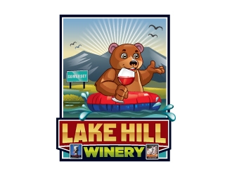Lake Hill Winery logo design by Suvendu
