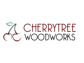 cherrytree woodworks logo design by ManishKoli