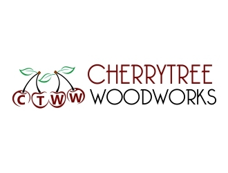 cherrytree woodworks logo design by ManishKoli