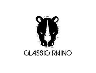 Classic Rhino logo design by usef44