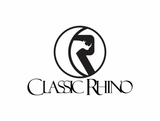 Classic Rhino logo design by perspective