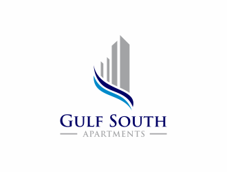 Gulf South Apartments logo design by haidar