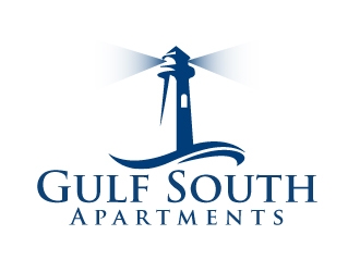 Gulf South Apartments logo design by ElonStark