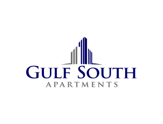 Gulf South Apartments logo design by Lavina
