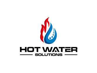 Hot Water Solutions logo design by ammad