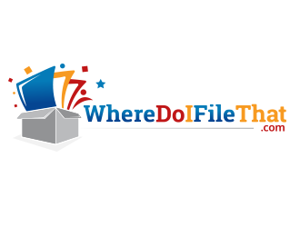 wheredoifilethat.com (where do I file that.com) logo design by schiena