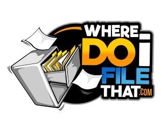 wheredoifilethat.com (where do I file that.com) logo design by veron