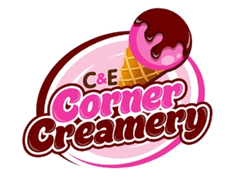 C & E Corner Creamery logo design by ingepro