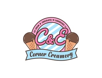 C & E Corner Creamery logo design by ksantirg