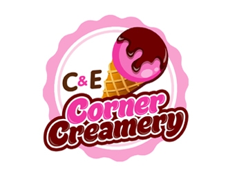 C & E Corner Creamery logo design by ingepro