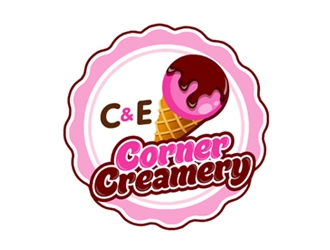 C & E Corner Creamery logo design by ingepro