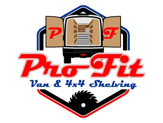 Pro-Fit Van & 4x4 Shelving logo design by jaize