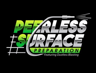Peerless Surface Preparation and Dustless Blasting logo design by DreamLogoDesign