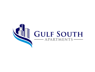Gulf South Apartments logo design by bomie