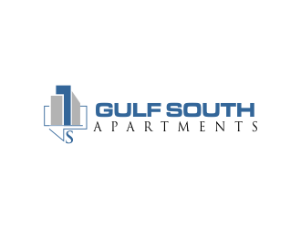 Gulf South Apartments logo design by ROSHTEIN