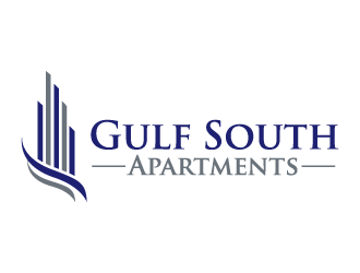 Gulf South Apartments logo design by bluespix