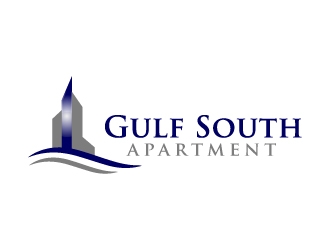 Gulf South Apartments logo design by MUSANG