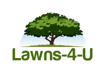 Lawns-4-U logo design by ElonStark