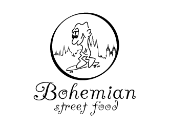 Bohemian street food logo design by yurie