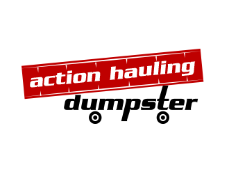 ACTION HAULING DUMPSTER SERVICE logo design by BeDesign