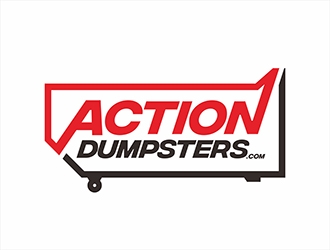 ACTION HAULING DUMPSTER SERVICE logo design by gitzart