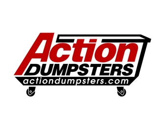 ACTION HAULING DUMPSTER SERVICE logo design by DreamLogoDesign