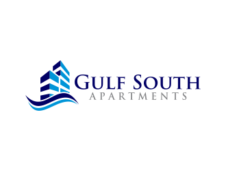 Gulf South Apartments logo design by pakderisher