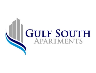 Gulf South Apartments logo design by daywalker