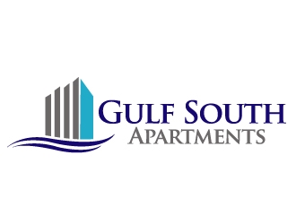 Gulf South Apartments logo design by PMG