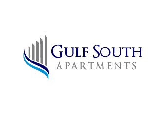Gulf South Apartments logo design by ogolwen
