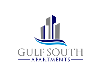 Gulf South Apartments logo design by akhi