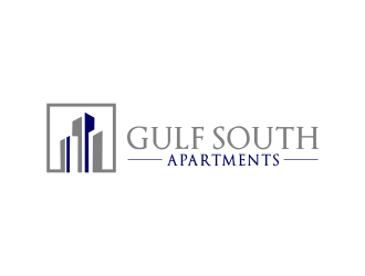 Gulf South Apartments logo design by akhi