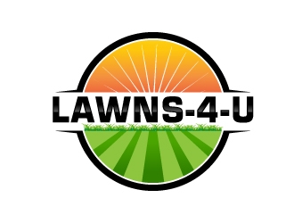 Lawns-4-U logo design by 35mm