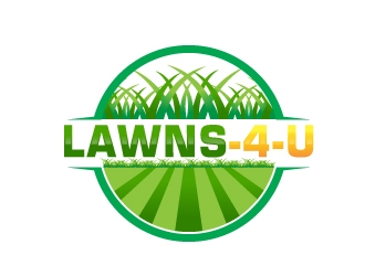 Lawns-4-U logo design by 35mm