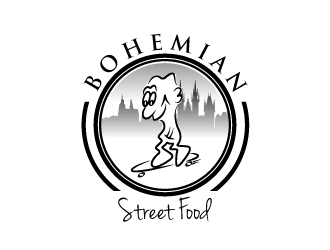 Bohemian street food logo design by torresace