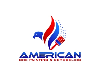 American One Painting & Remodeling  logo design by uttam