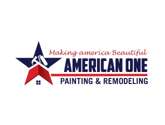 American One Painting & Remodeling  logo design by Foxcody