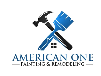American One Painting & Remodeling  logo design by nikkl