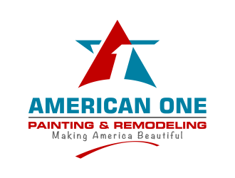 American One Painting & Remodeling  logo design by cintoko