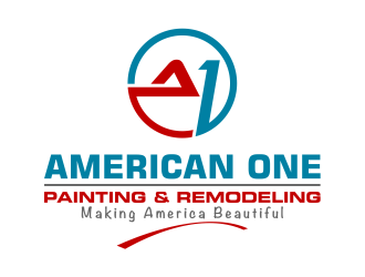 American One Painting & Remodeling  logo design by cintoko