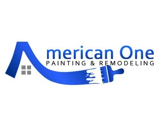 American One Painting & Remodeling  logo design by nikkl