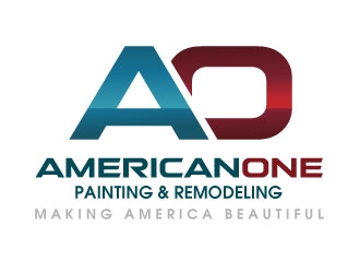 American One Painting & Remodeling  logo design by Suvendu