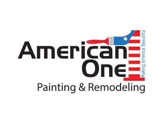 American One Painting & Remodeling  logo design by not2shabby