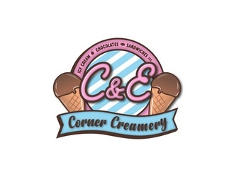 C & E Corner Creamery logo design by ksantirg