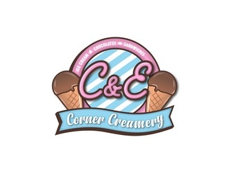 C & E Corner Creamery logo design by ksantirg