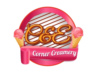 C & E Corner Creamery logo design by fawadyk