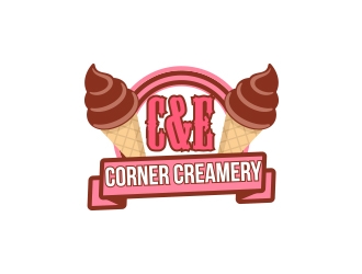 C & E Corner Creamery logo design by fawadyk
