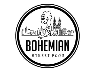 Bohemian street food logo design by jaize